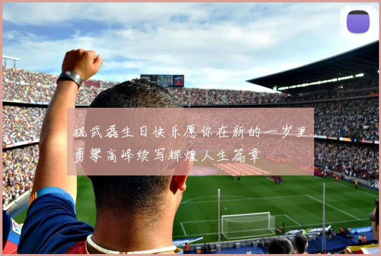 祝武磊生日快乐愿你在新的一岁里勇攀高峰续写辉煌人生篇章